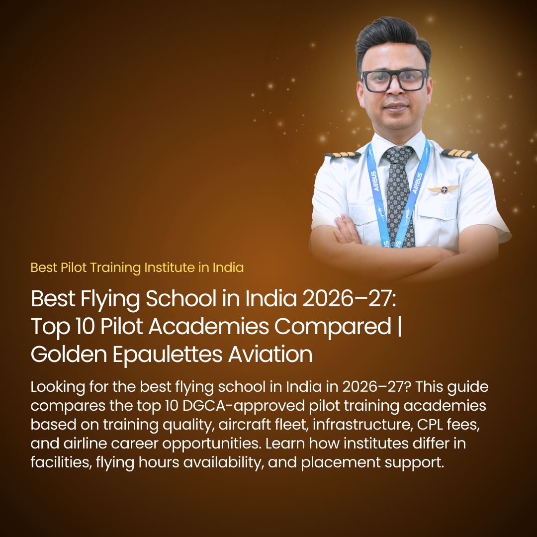 Best Flying School in India 2026–27: Top 10 Pilot Academies Compared | Golden Epaulettes Aviation